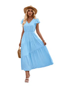 V-neck Ruffle Layered Dress photo 1