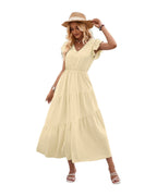 V-neck Ruffle Layered Dress photo 15
