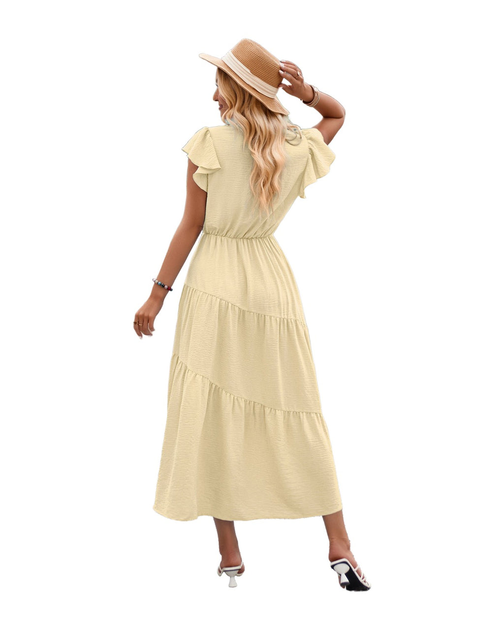 V-neck Ruffle Layered Dress photo 17