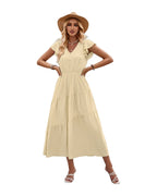 V-neck Ruffle Layered Dress photo 22