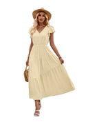 V-neck Ruffle Layered Dress photo 23