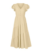 V-neck Ruffle Layered Dress photo 25
