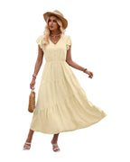 V-neck Ruffle Layered Dress photo 3