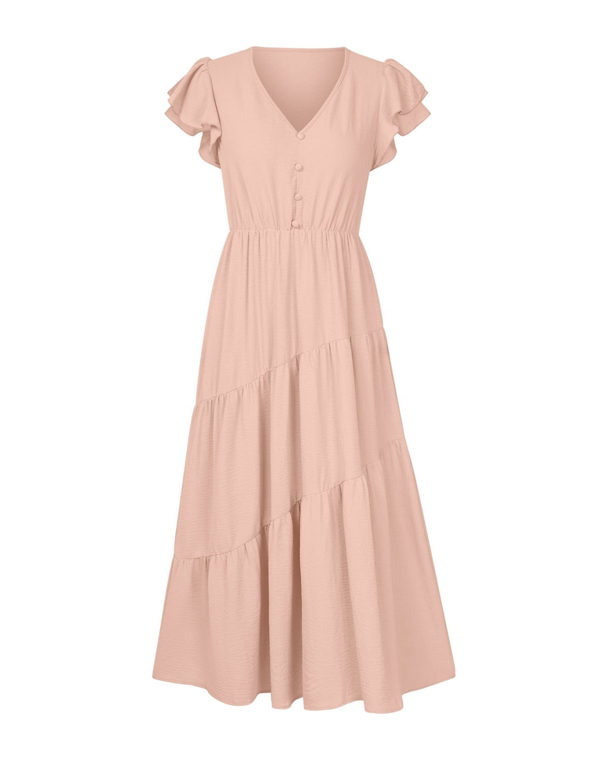 V-neck Ruffle Layered Dress photo 31