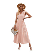 V-neck Ruffle Layered Dress photo 33