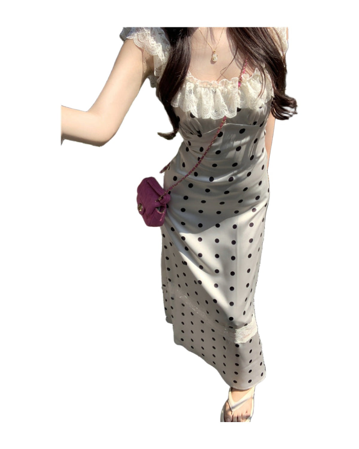 Polka Dot Brace Dress photo 13