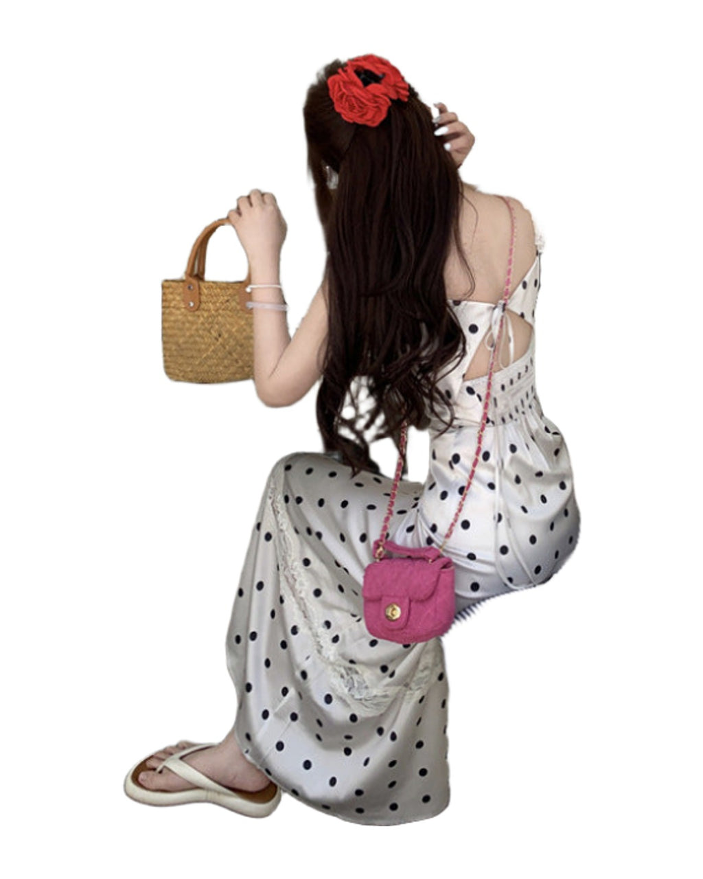 Polka Dot Brace Dress photo 18