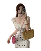 Polka Dot Brace Dress photo 9