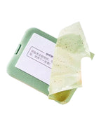 Powder Puff Mirror Face Oil-absorbing Green Linen Suede photo 3