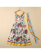 Keel Body Shaping Fruit Vegetable Sling Dress
