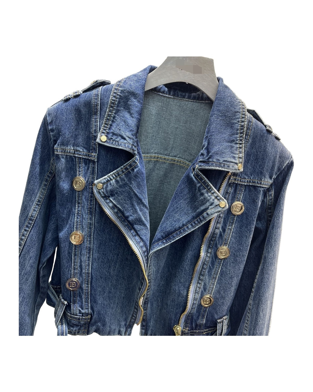 Button Denim Loose Top photo 1