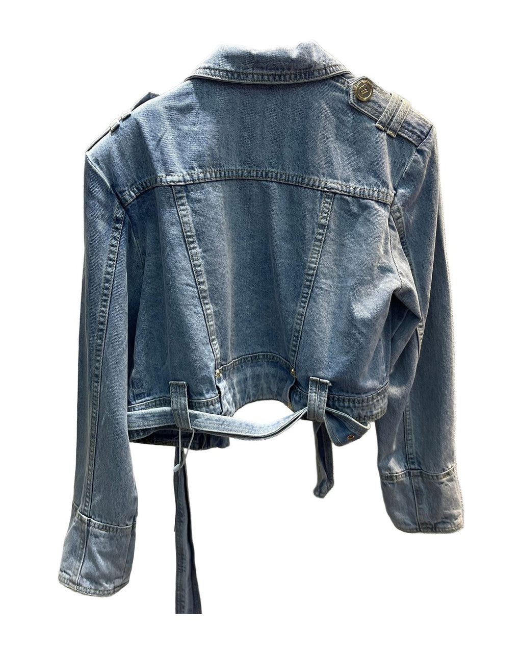 Button Denim Loose Top photo 10