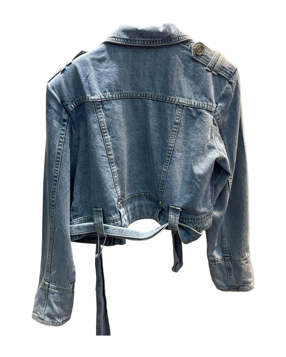 Button Denim Loose Top photo 10