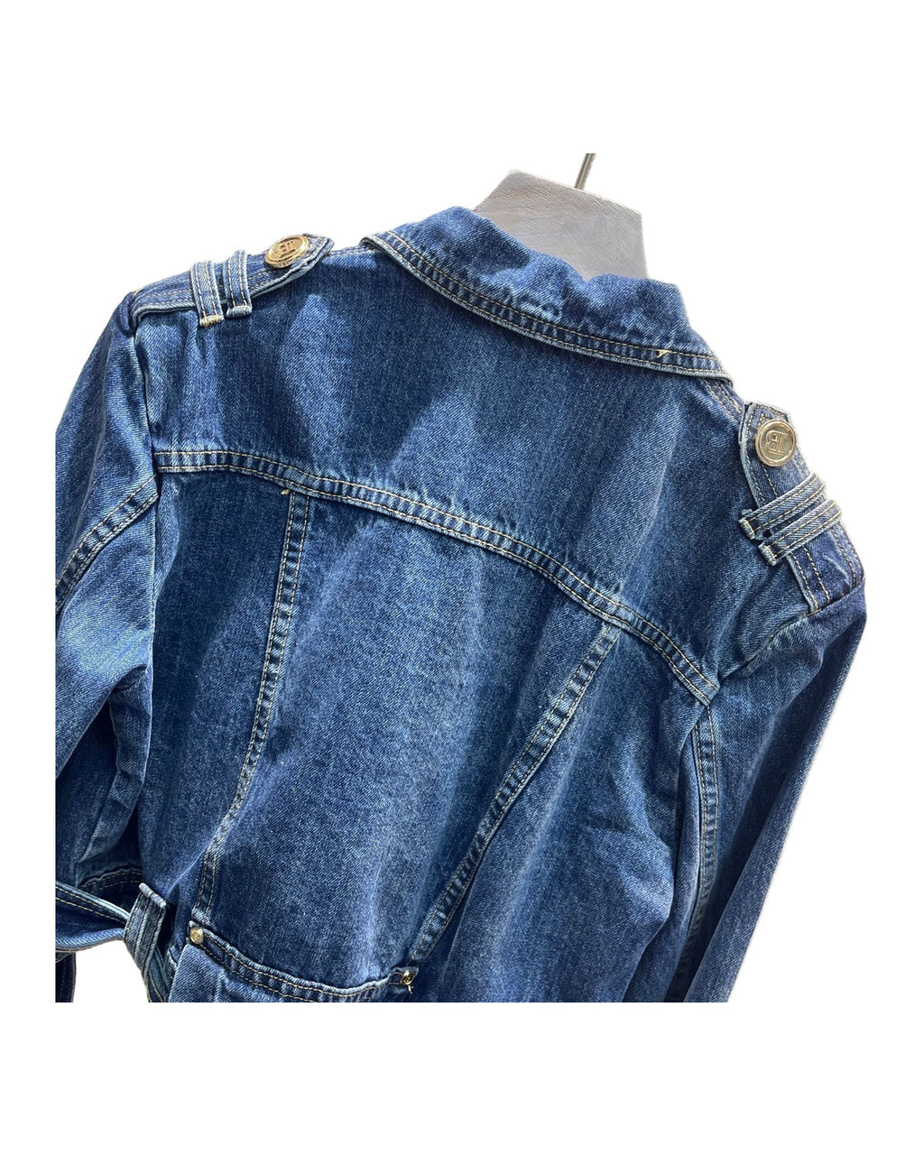 Button Denim Loose Top photo 11