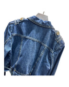 Button Denim Loose Top photo 11