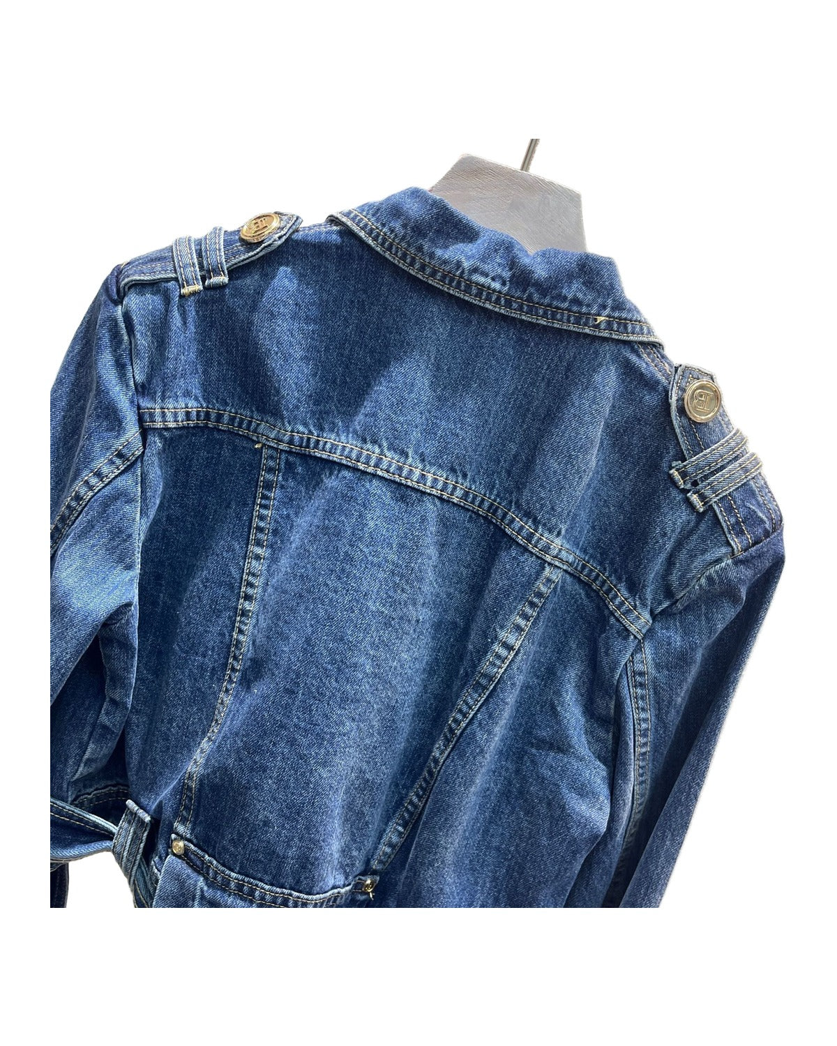 Button Denim Loose Top photo 11