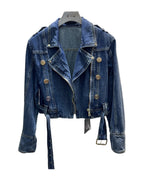 Button Denim Loose Top photo 12