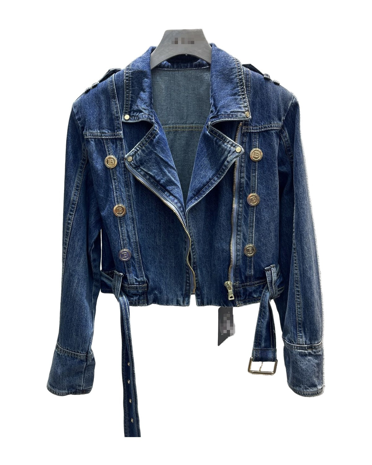 Button Denim Loose Top photo 12