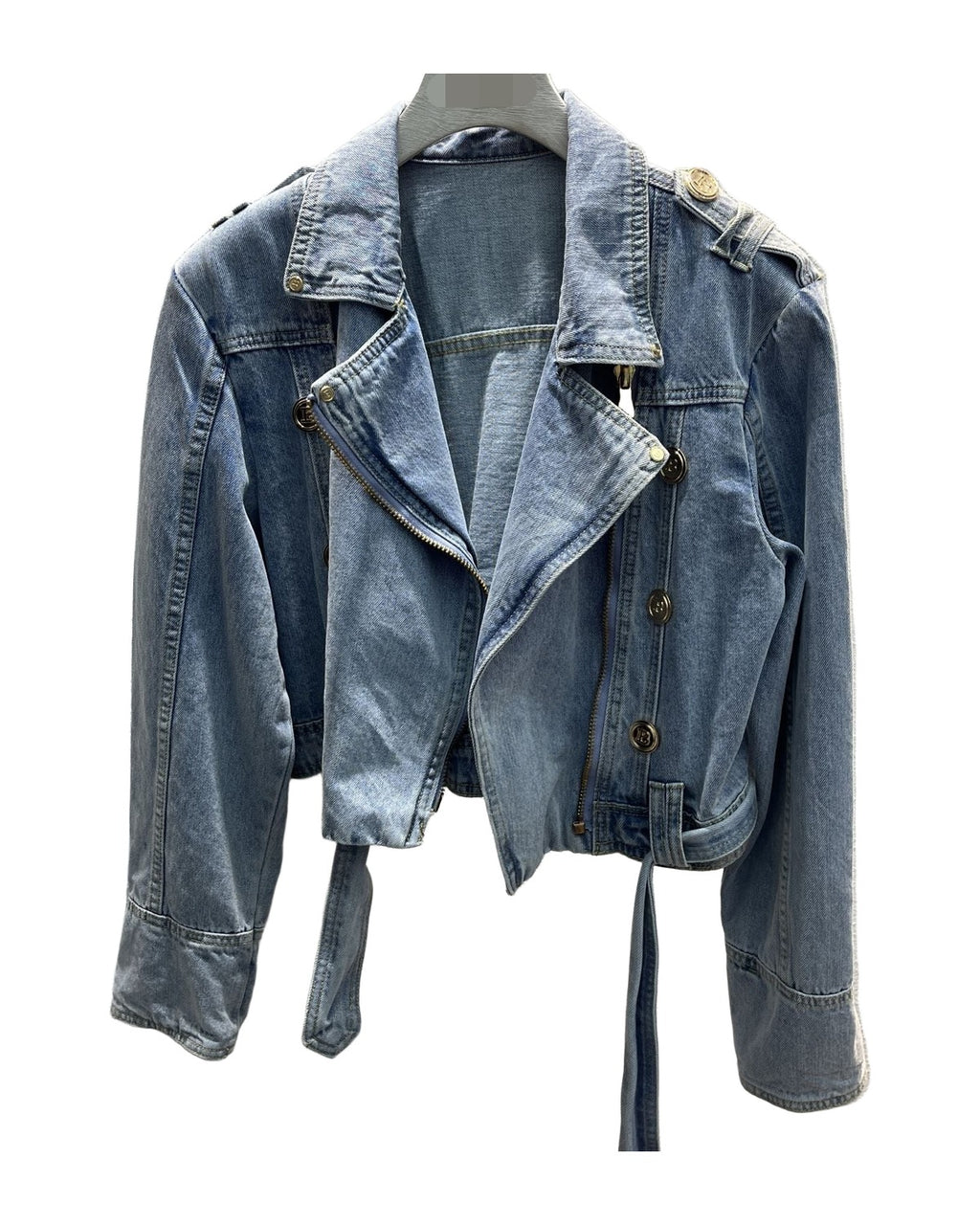 Button Denim Loose Top photo 16