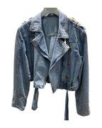 Button Denim Loose Top photo 16