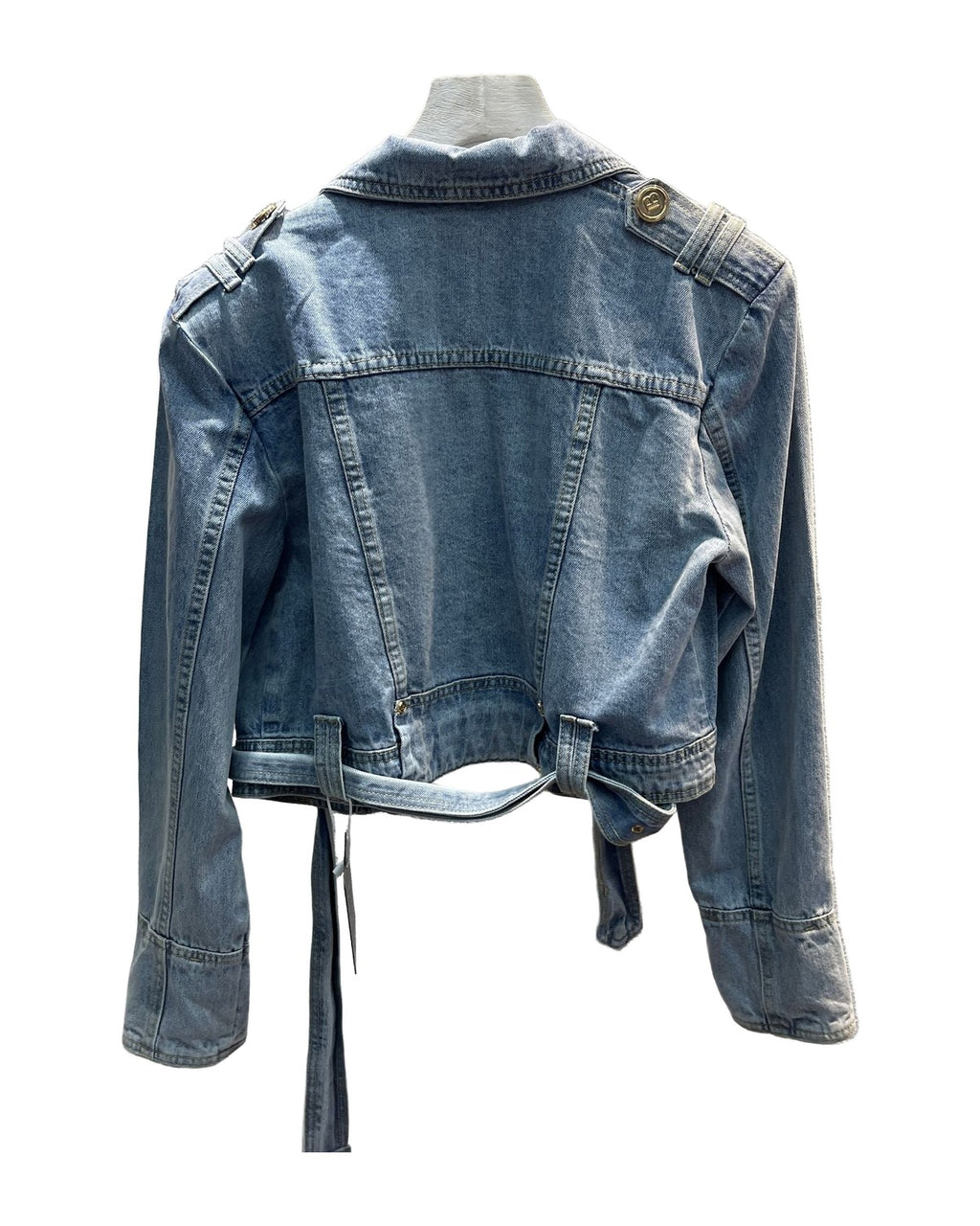 Button Denim Loose Top photo 3