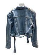 Button Denim Loose Top photo 3