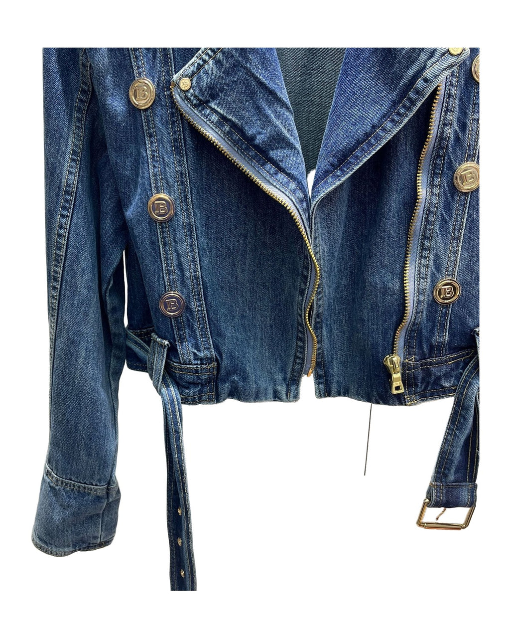 Button Denim Loose Top photo 6