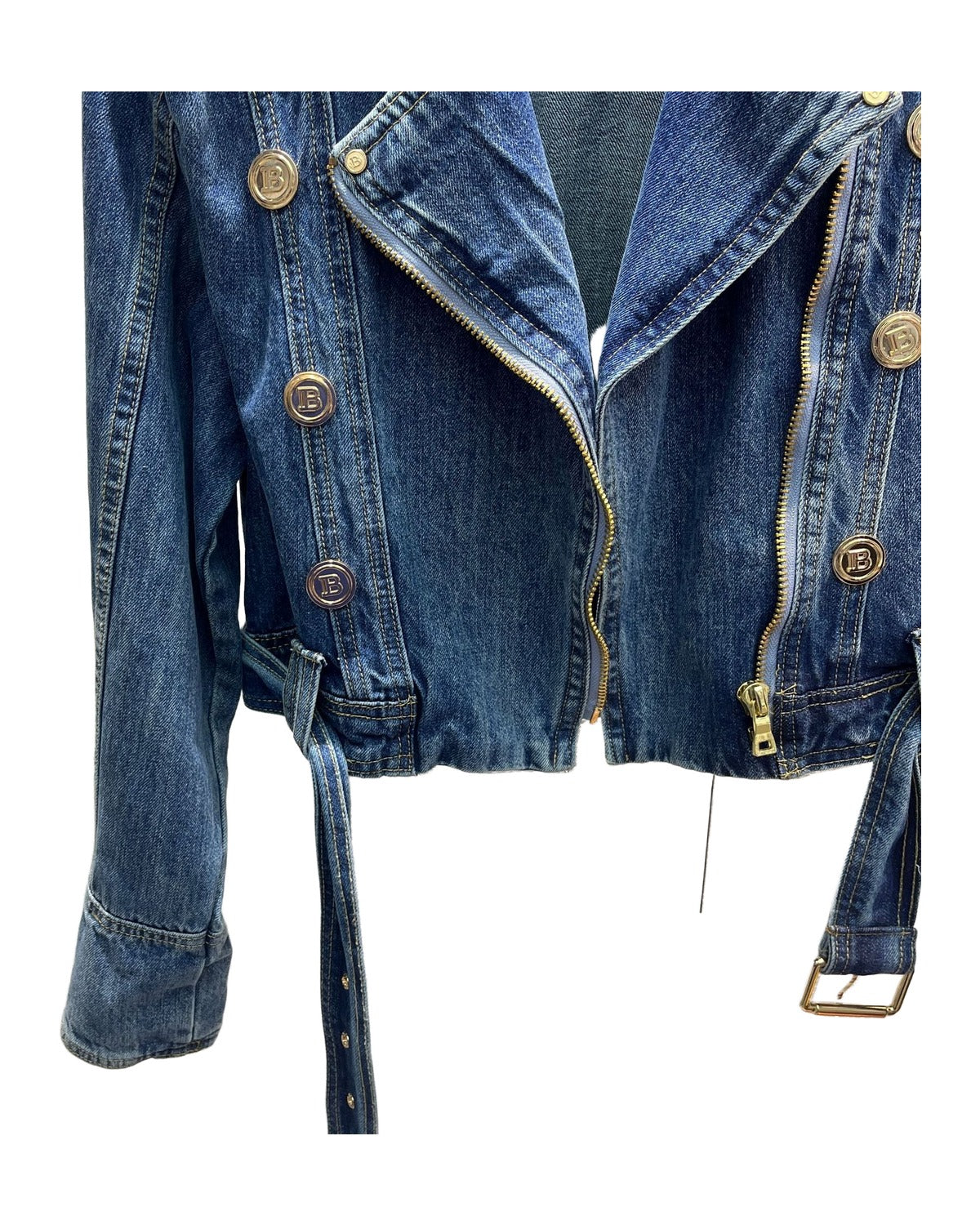 Button Denim Loose Top photo 6
