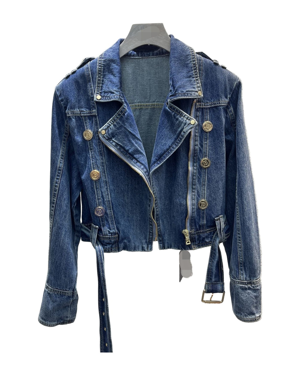 Button Denim Loose Top photo 7