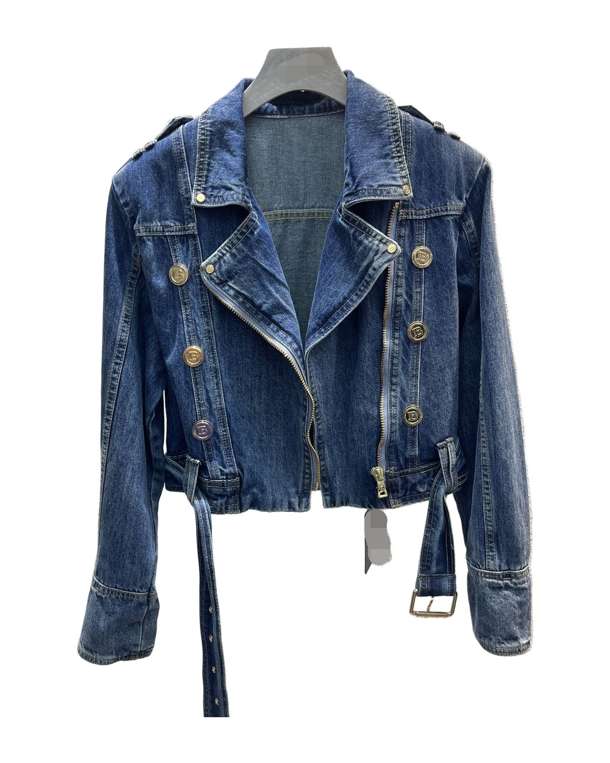 Button Denim Loose Top photo 7