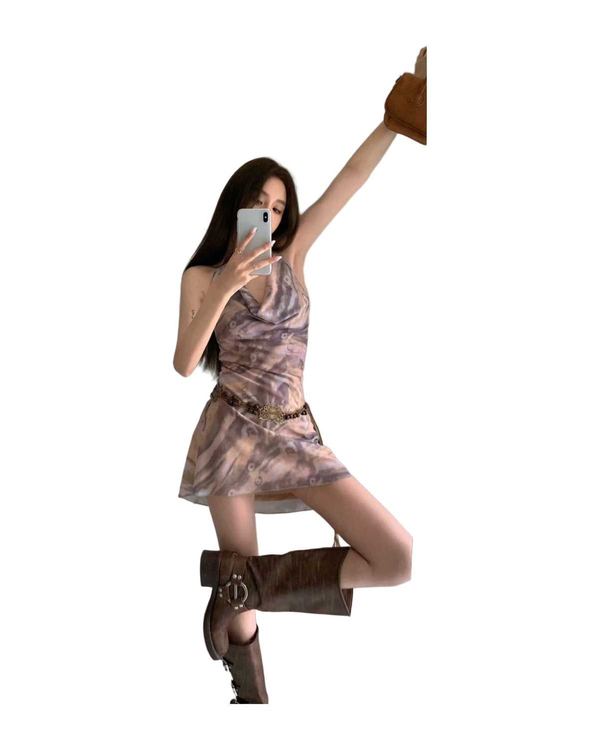 V-neck Belt Dress photo 7