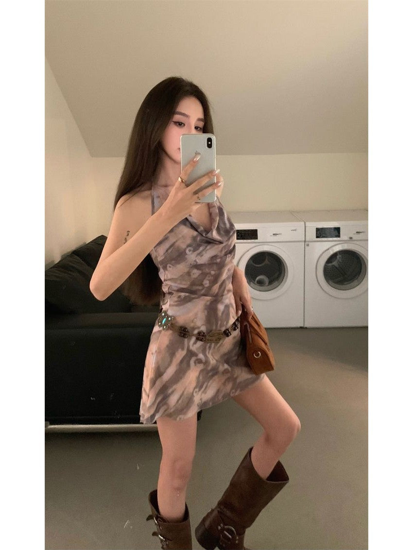 V-neck Belt Dress