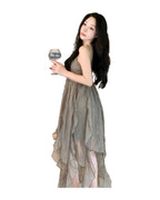 Pleated Irregular Elegant Midi Dress photo 6