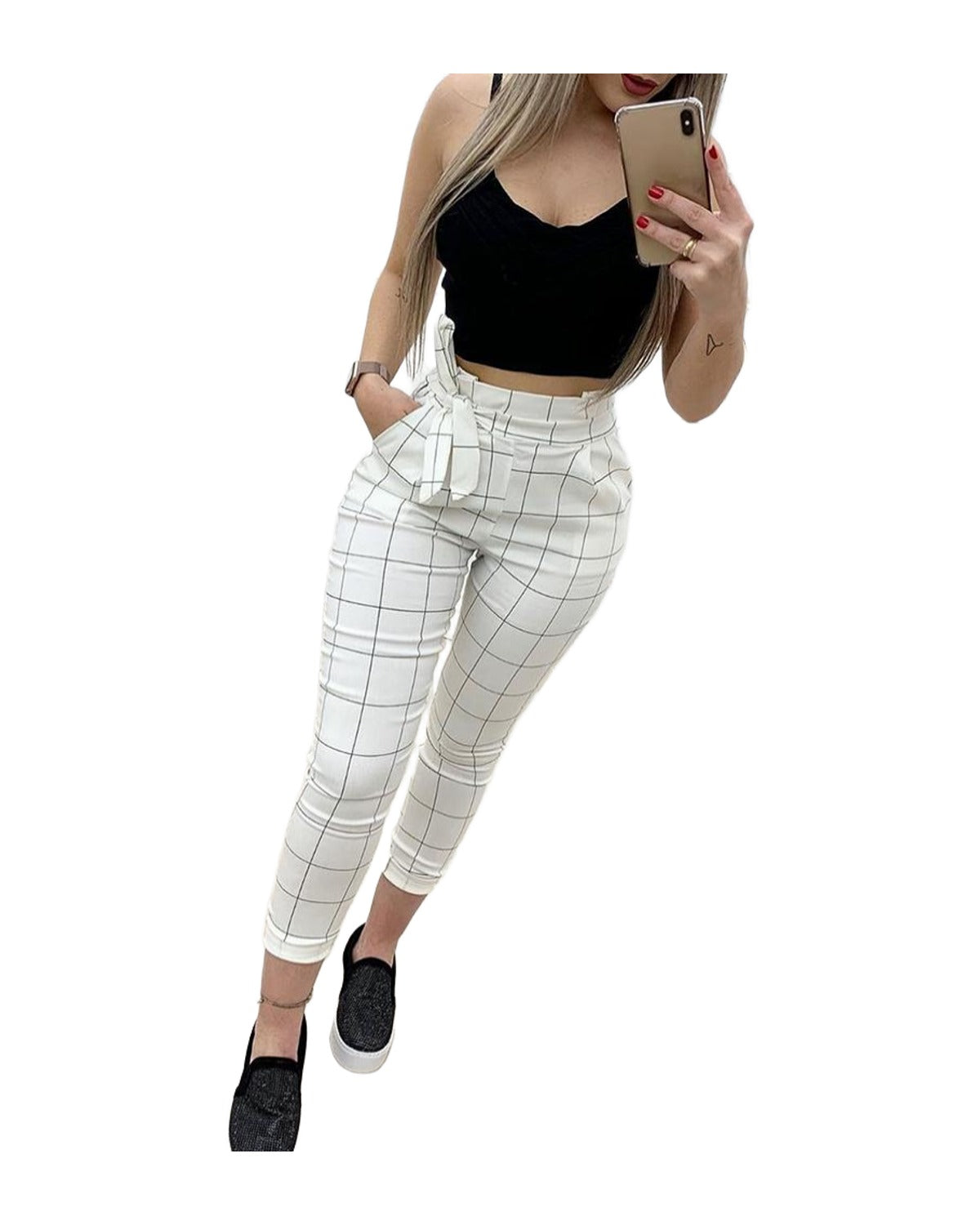 White Plaid Pants photo 5