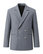 Elegant Striped Rhinestone Oversized Blazers photo 5