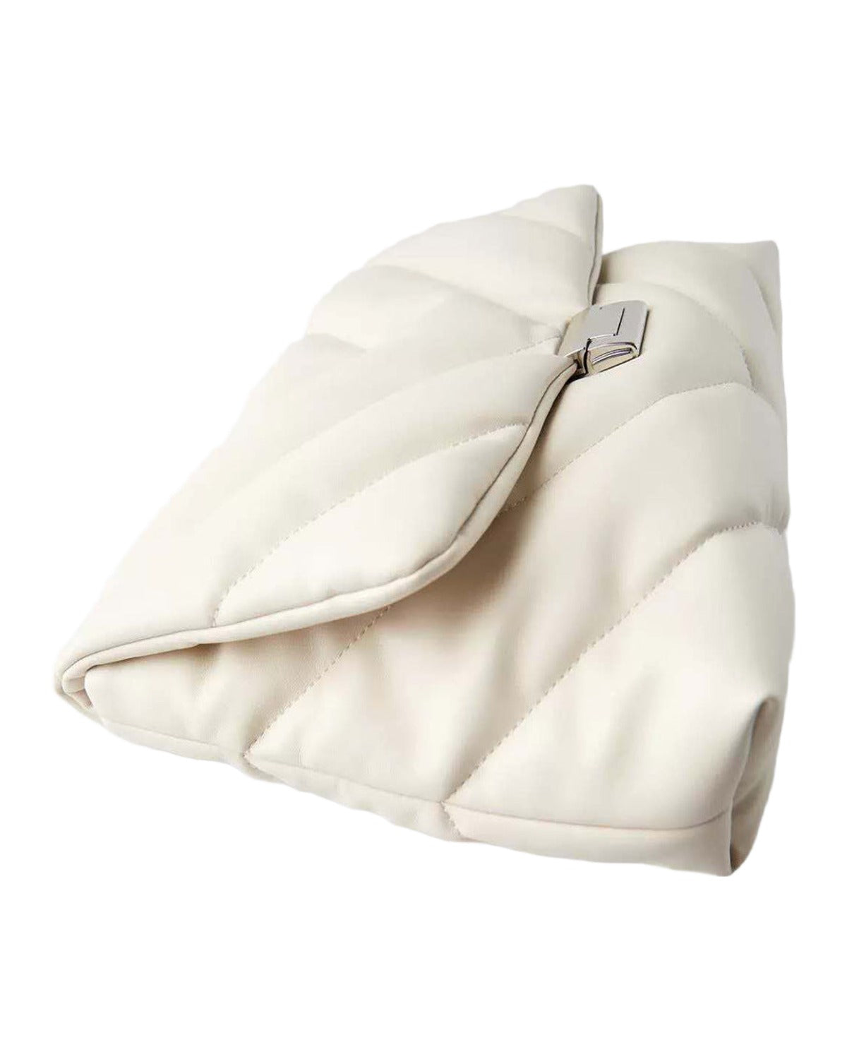 Bag White Quilted Oversized Shoulder photo 5