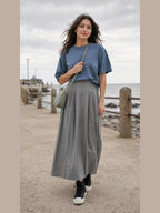 Skirt Versatile Dress Long worn by a model