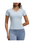V-neck Short Sleeve Slim-fit Shirt photo 8