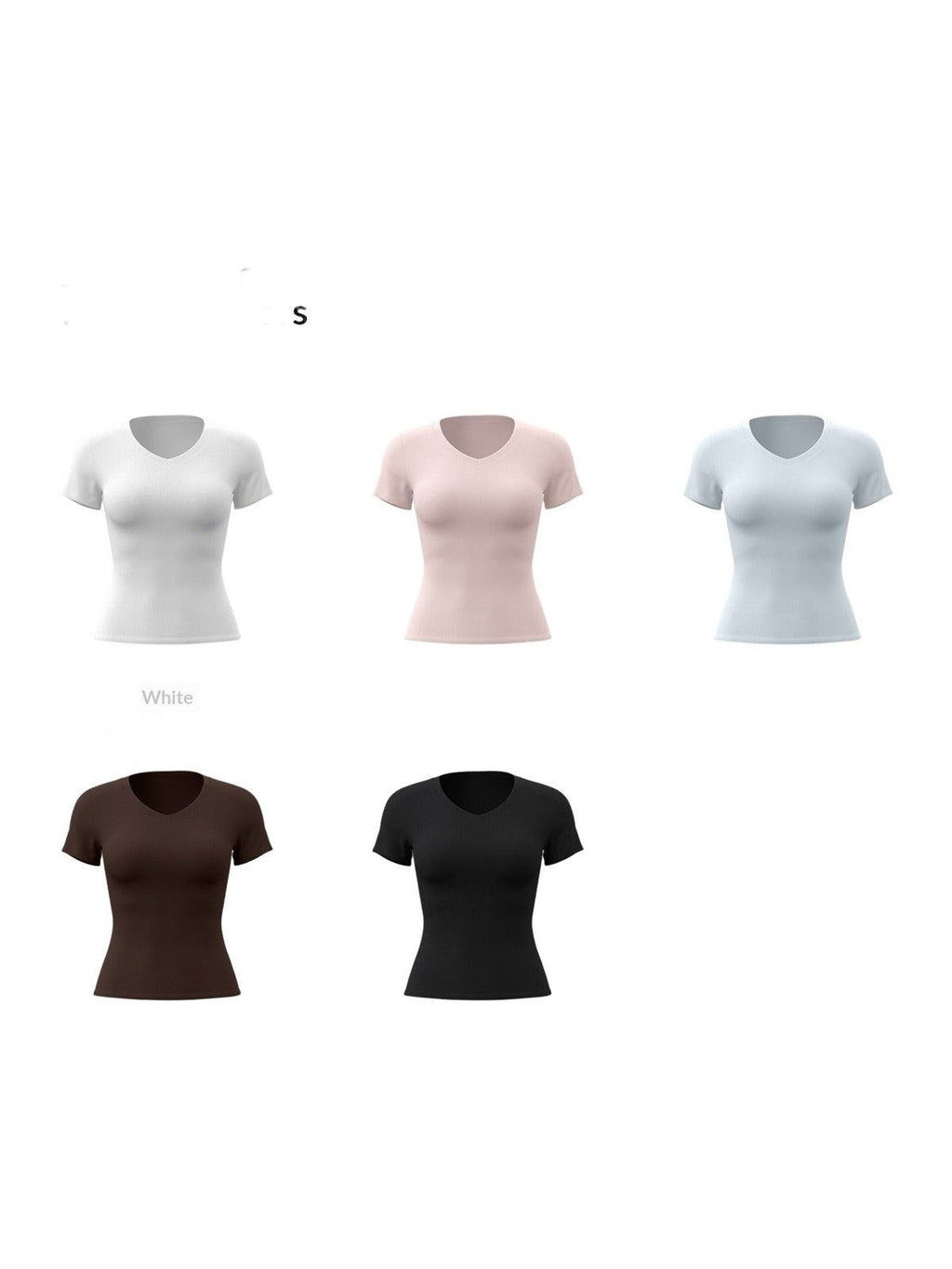 V-neck Short Sleeve Slim-fit Shirt