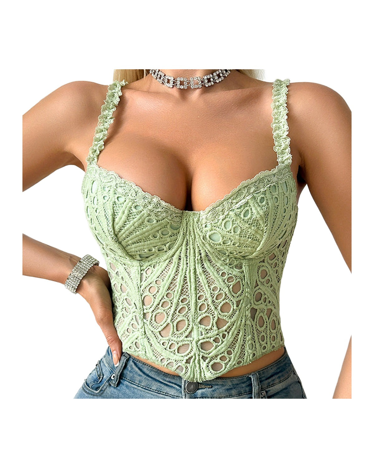 Corset Asymmetrical Floral Vest photo 3