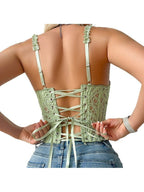 Corset Asymmetrical Floral Vest