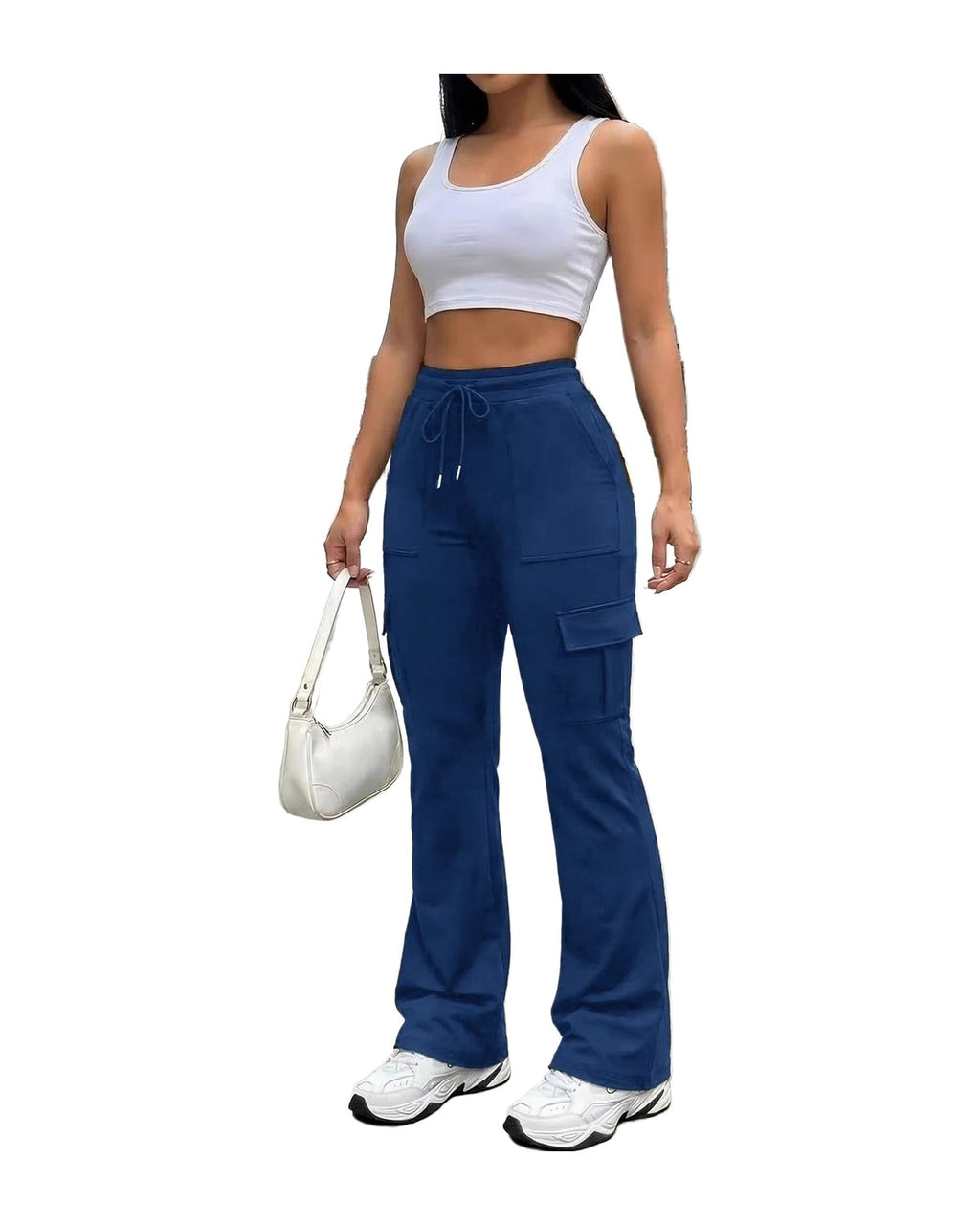 Drawstring Loose Wide-leg Pants photo 4