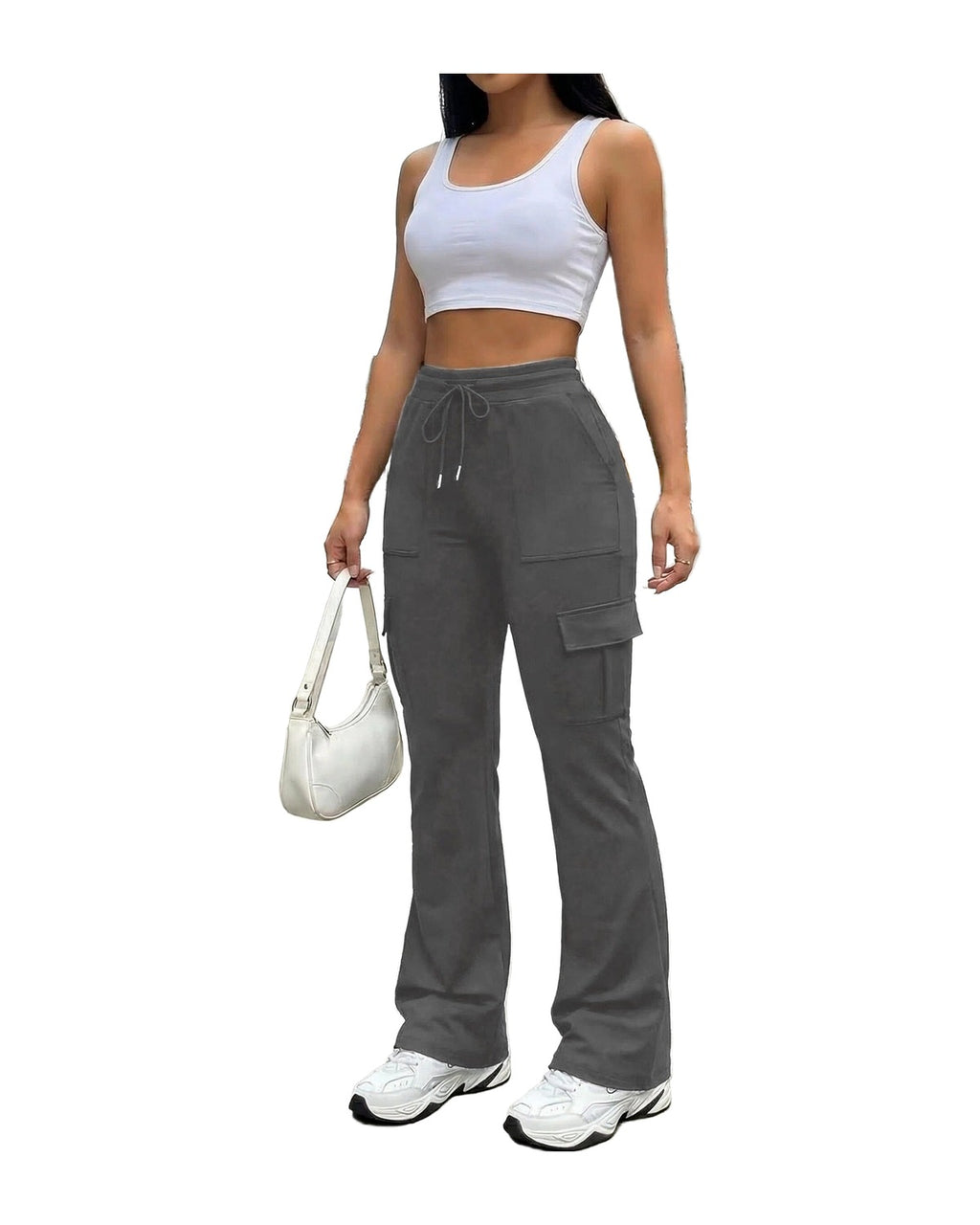 Drawstring Loose Wide-leg Pants photo 5