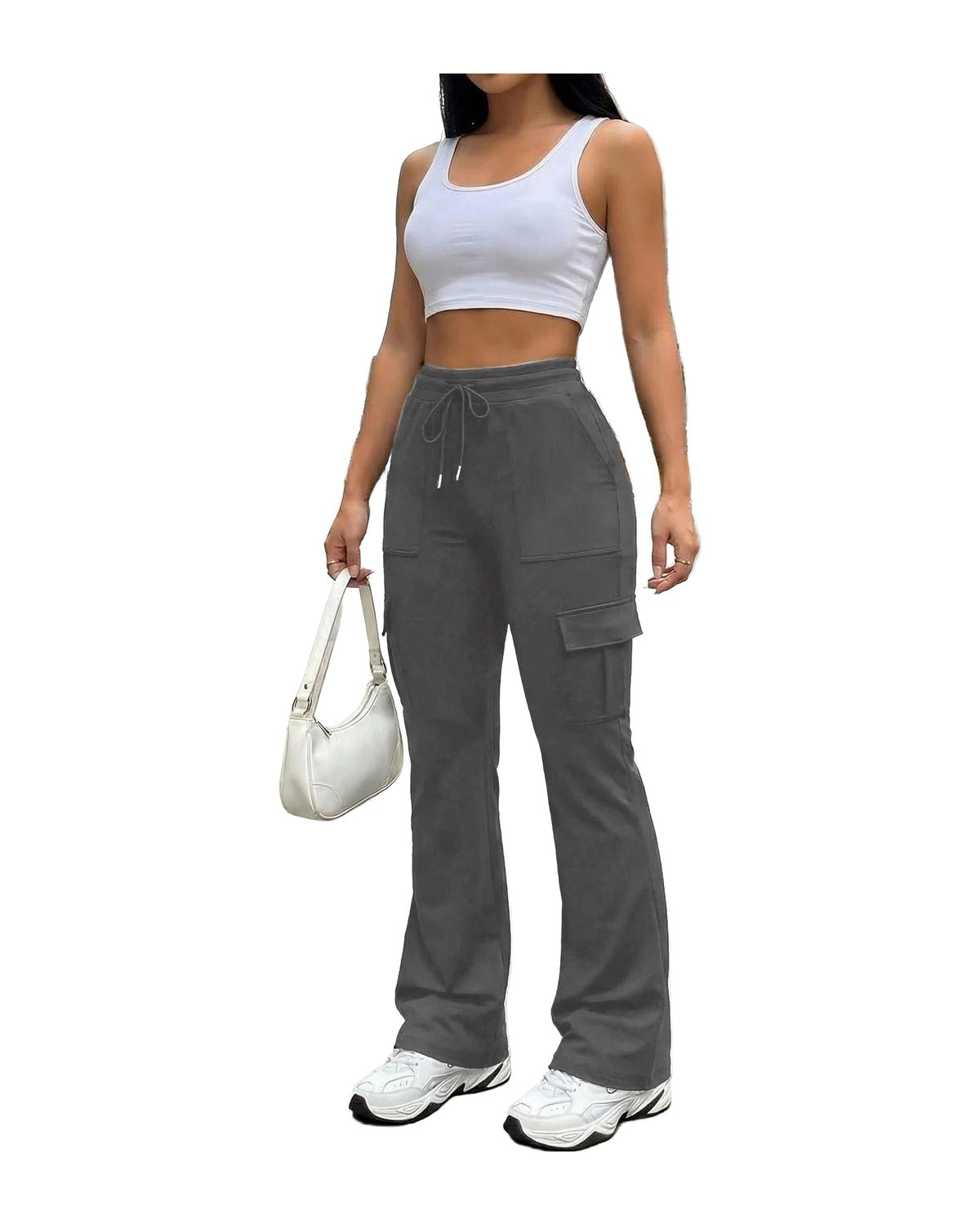 Drawstring Loose Wide-leg Pants photo 5