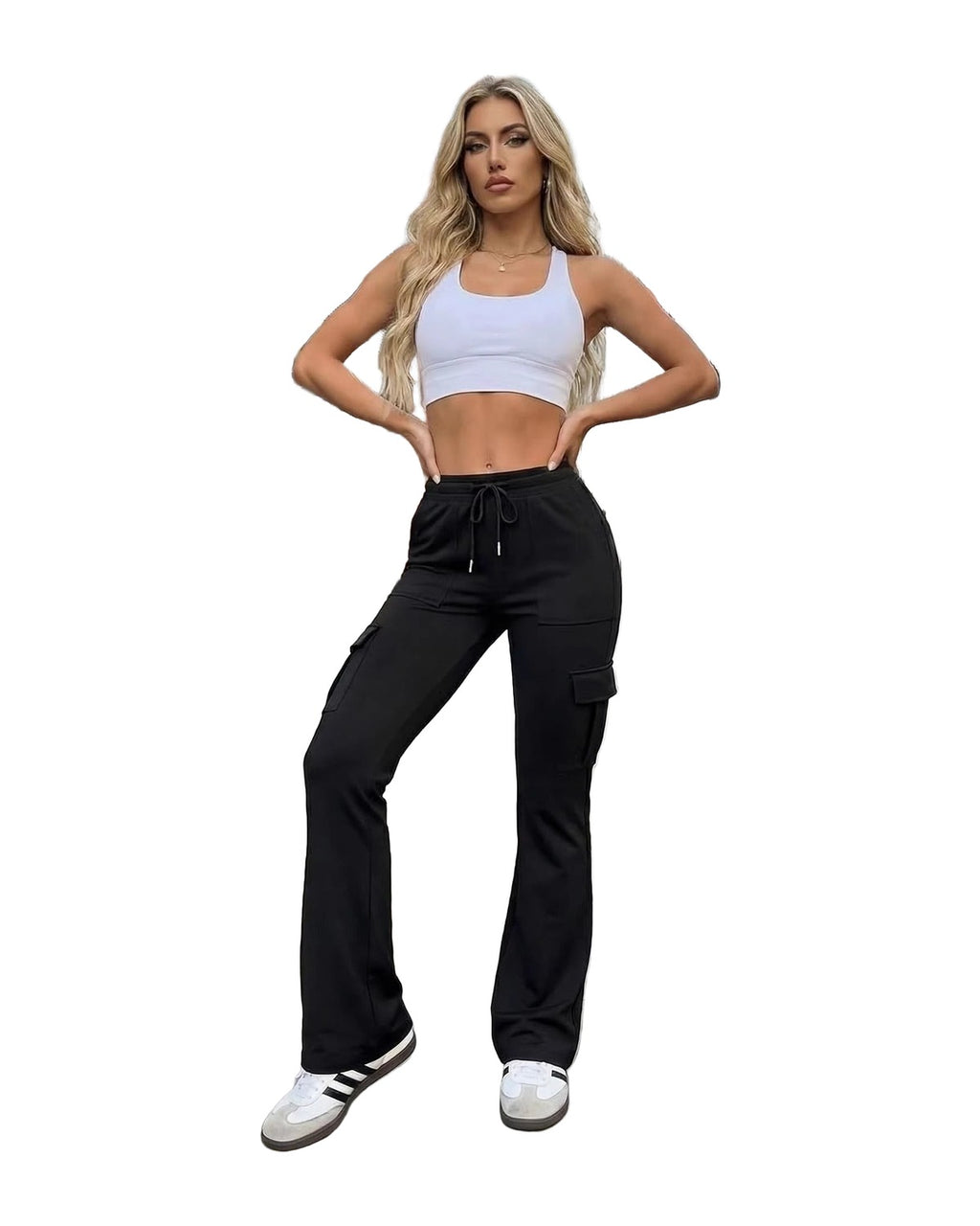 Drawstring Loose Wide-leg Pants photo 8