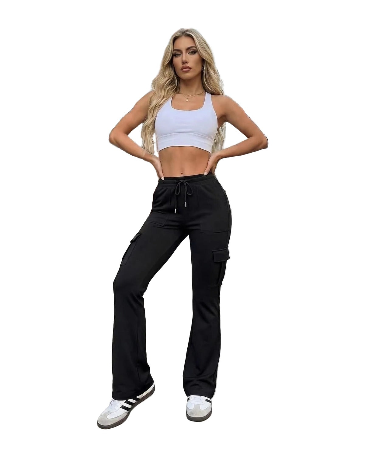 Drawstring Loose Wide-leg Pants photo 8