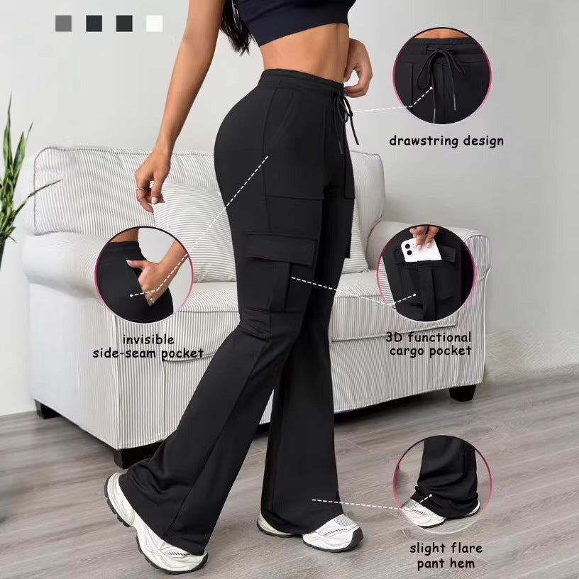 Drawstring Loose Wide-leg Pants