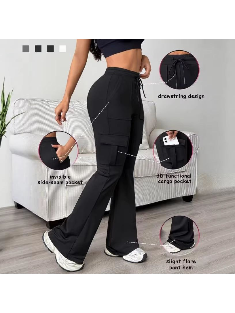 Drawstring Loose Wide-leg Pants