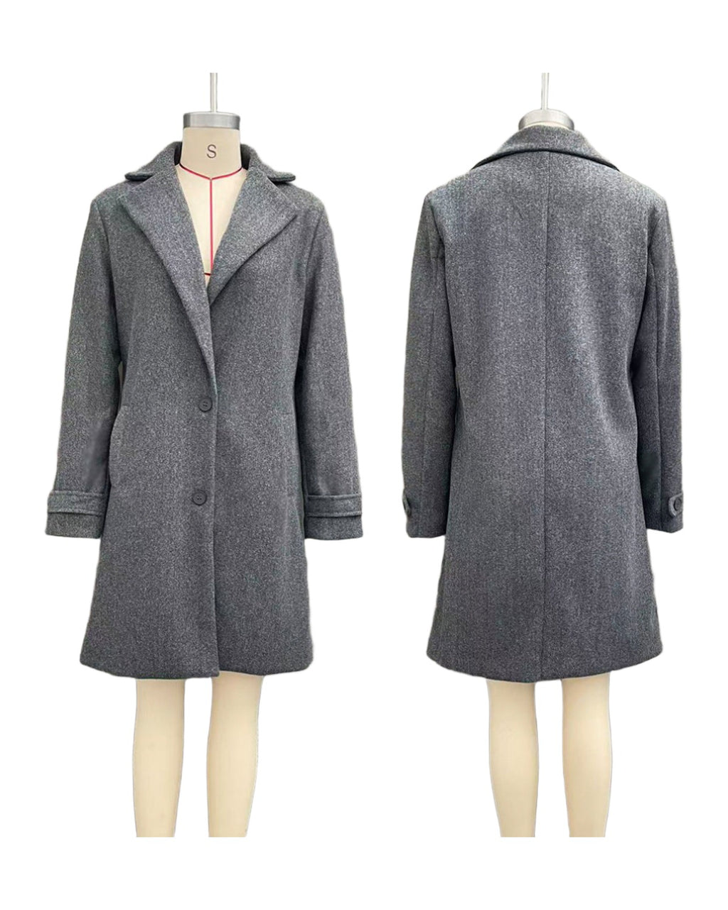 2026 Autumn Winter Retro Casual Mid-length Lapel Coat Woolen photo 10
