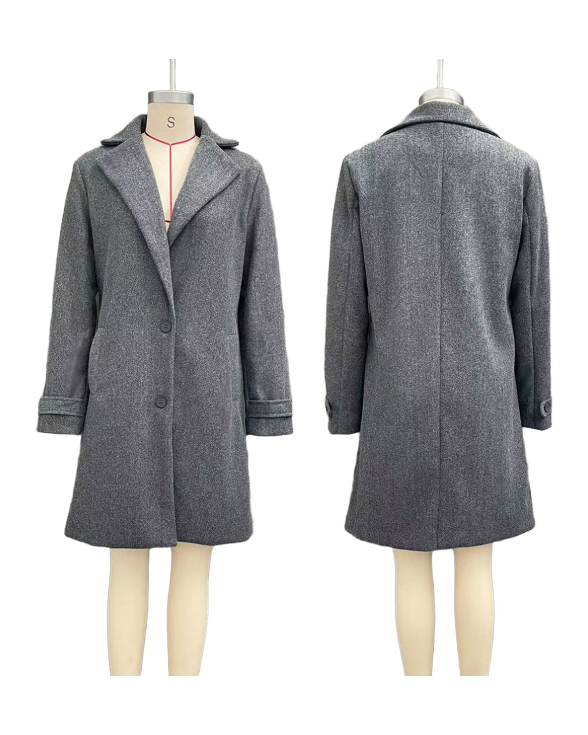 2026 Autumn Winter Retro Casual Mid-length Lapel Coat Woolen photo 10
